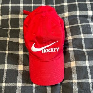 Red Nike baseball cap hat
